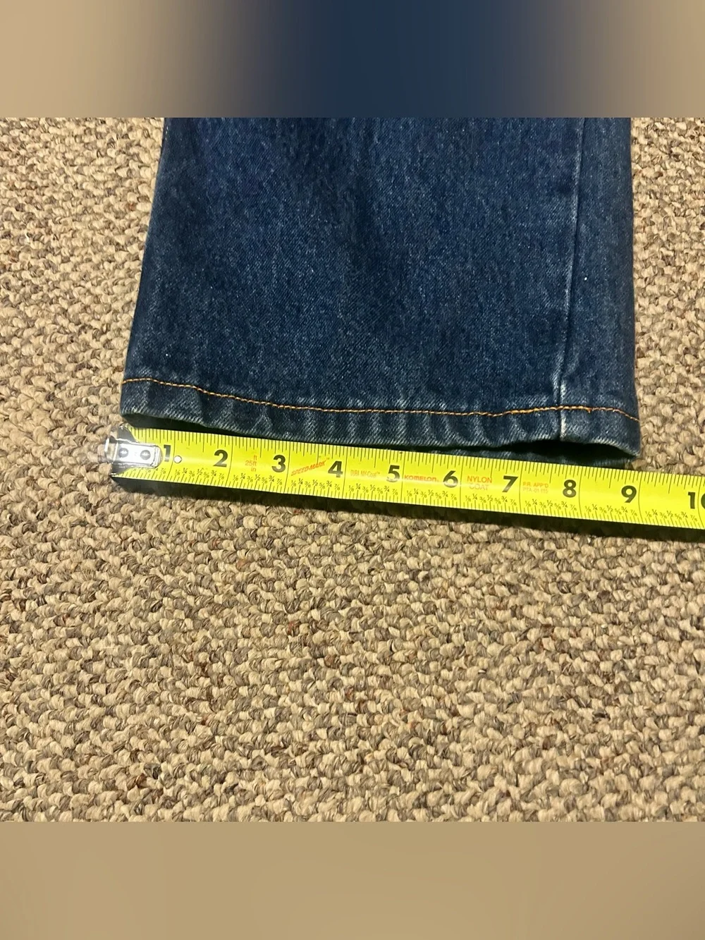 Dickies Straight Leg Jeans Mens Dark Blue Denim Cotton 5-Pocket Outdoor 42x30